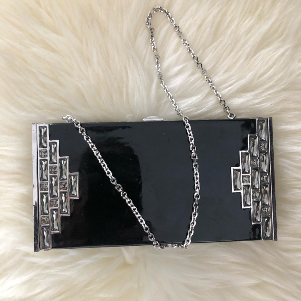 ✨JUDITH LEIBER✨ Minaudiere Patent Crystal Clutch